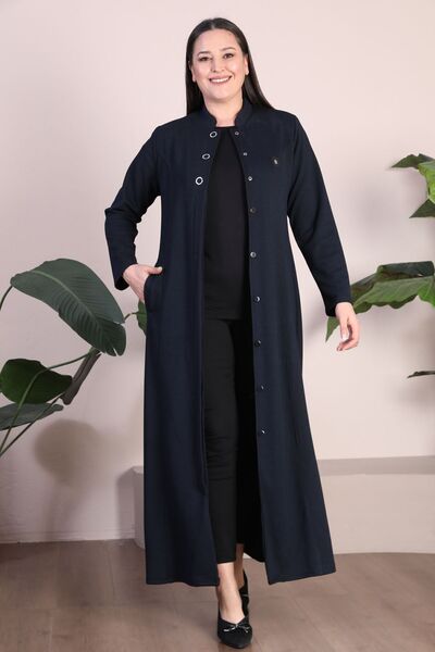 Ferace Pardesiu cu nasturi Hijab Plus Marimea 3 damă 