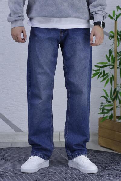 WAFRA Erkek Baggy Bol Kesim Kot Pantolon