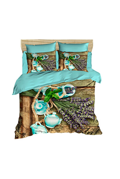 Fabeteks Lavender Flower 3D Double Duvet Cover Set