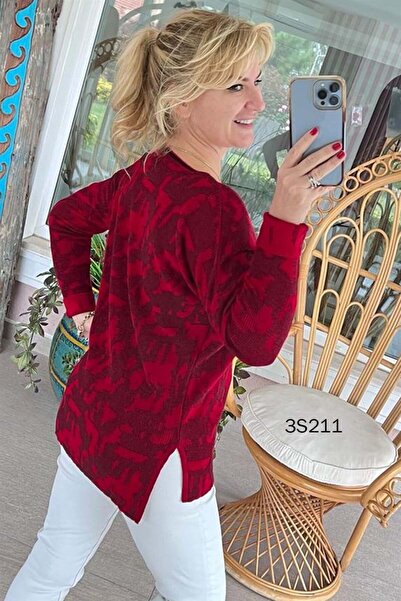 İnce Topuk Glittery V-neck Knitwear BlouSe - 3S211