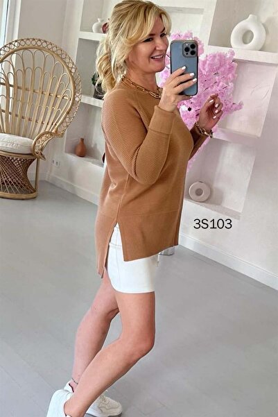 İnce Topuk Corded Knitwear Blouse - 3s103 Model