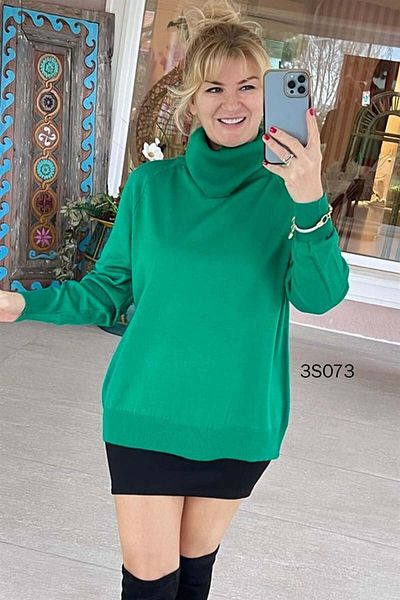 İnce Topuk بلوزة تريكو بياقة Degaje 3s073