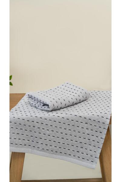 Bluenity Coat %100 Doğal Pamuklu Misafir Banyo / Mutfak Havlusu - 30x50 cm Gri