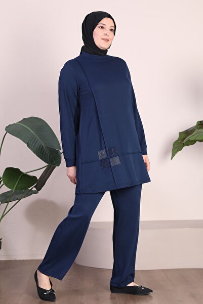 Ferace Women's Plus Size Hijab Clothing Seasonal Combed Cotton Suit