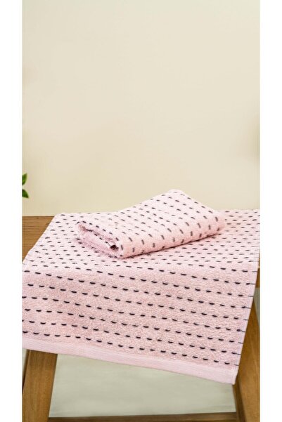 Bluenity Coat %100 Doğal Pamuklu Misafir Banyo / Mutfak Havlusu - 30x50 cm Pudra