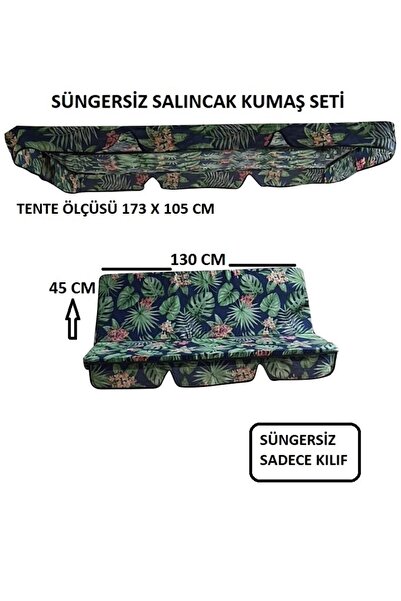 Mor Minder Süngersiz Salıncak Minder Seti Tenteli Bahçe Minderi 2 Kişilik Sün...