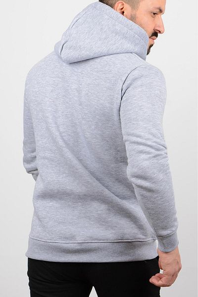Edwox Φούτερ με γκρι κουκούλα - Three Thread Raster, Printed, Edw180