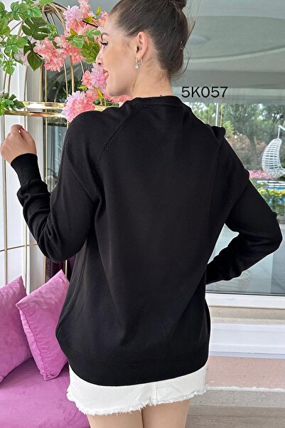 İnce Topuk Crew Neck Knitwear Blouse 5K057