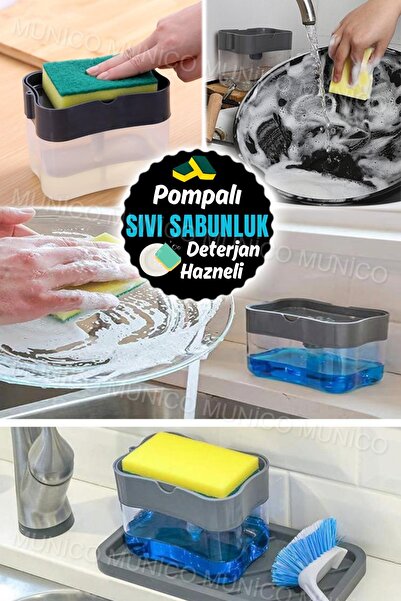 Genel Markalar Pres Tipi Sabun Kutusu Sünger Sabun Otomatik Dağıtıcı Bulaşık ...