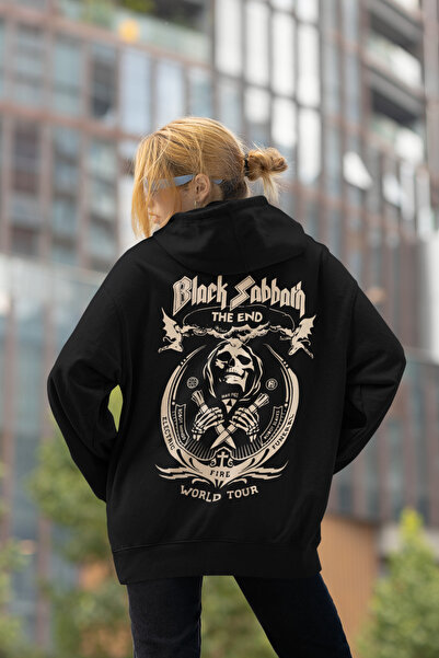 SEVBANO Black Sabbath Music Band με στάμπα Unisex Oversize Rock Metal Hoodie