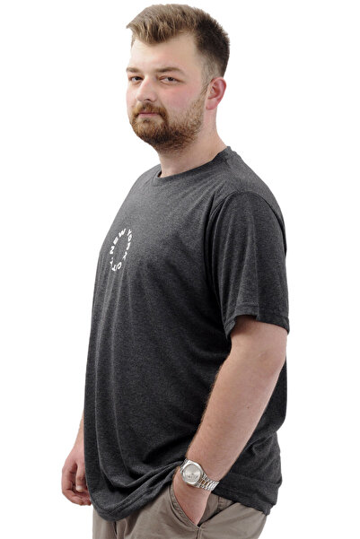 ModeXL Ανδρικό μπλουζάκι από βαμβακερό εμπριμέ - Crew Neck, Mode XL, New York U24081 Anrtamelange