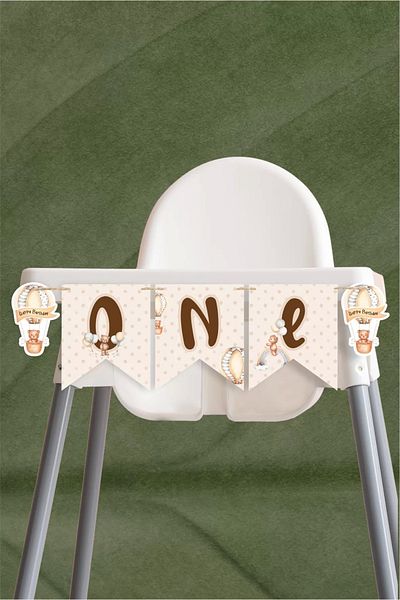 neşeli günlerim Teddy Bear Themed One Banner *thick Paper