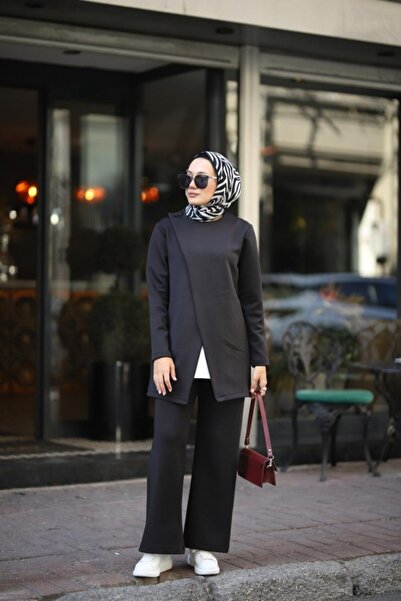 NS Moda طقم حجاب أسود - موديل-520