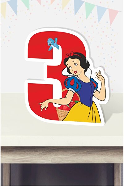 neşeli günlerim Tablă cu cifre pe picioare cu tematică Albă ca Zăpada de 3 an...