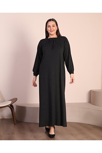 Ferace Γυναικείο Hijab Plus Size Τετράγωνο Μακρύ Φόρεμα