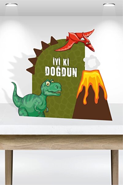neşeli günlerim Tablou 3D Dinozaur - Stand (Blat) *Hârtie groasă
