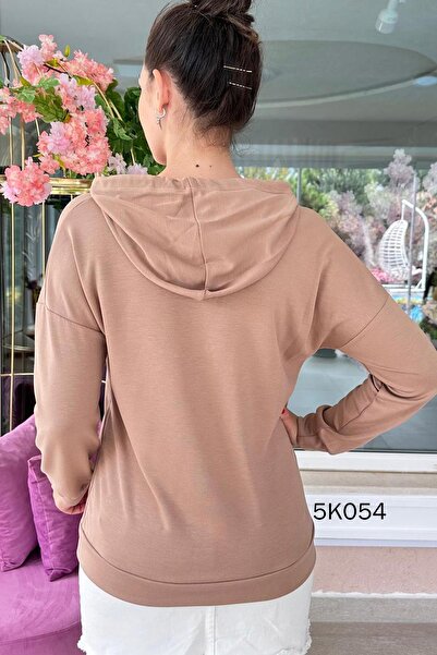 İnce Topuk Modal Fabric Hooded Sweat 5K054