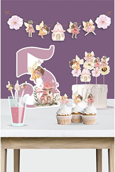 neşeli günlerim Fairy Girl Theme 5 Year Old Birthday Set