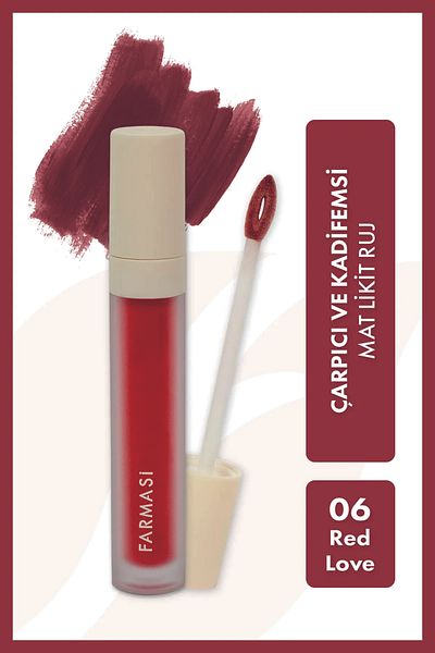 Farmasi 3 Pieces Matte Liquid Lipstick 4 ml 05 Red Love