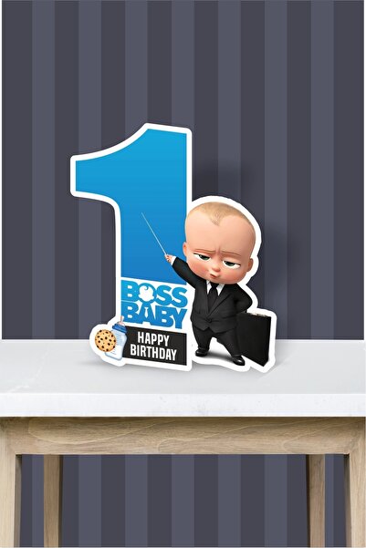 neşeli günlerim Πίνακας αριθμών 1 έτους (40 εκ.) με βάση - Boss Baby Boss Bab...