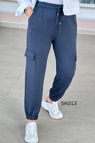İnce Topuk Modal Sweatpants with Cargo Pockets - 5K013