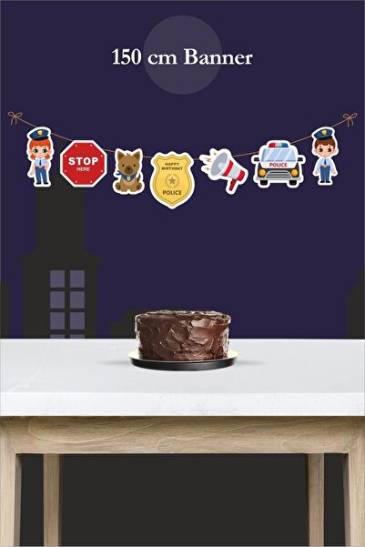 neşeli günlerim Veliki baner sa policijskom tematikom od 150 cm debljine papira