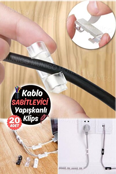 Genel Markalar 20 Adet Telefon Hattı ve TV Adaptörü İçin Kablo Tutucu 20 Adet...