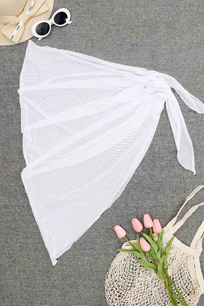 Angelsin Φόρεμα παραλίας Tulle Pareo
