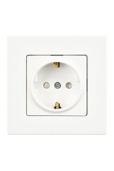 Günsan Eqona White Child Proof Grounded Socket