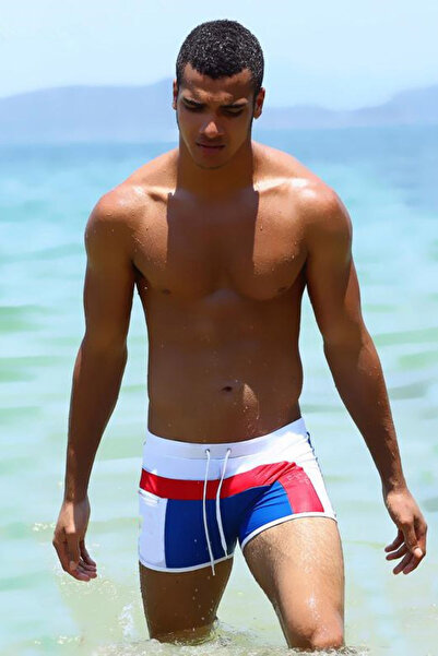 Angelsin Πολύχρωμο ανδρικό σορτς κολύμβησης Lycra