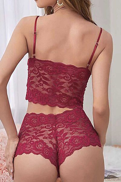 Merry See Lace Bra Panty Set Underwear