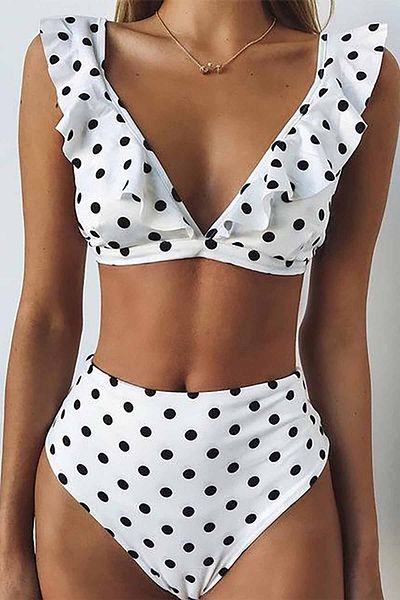 Angelsin Bikini-Set mit Punktemuster