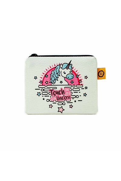 PALTO TASARIM Touch the Sky with Unicorn! Printed Coin Purse