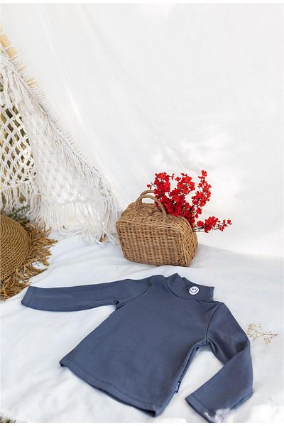 miabambim Μισό κορμάκι Fisherman με ετικέτα Anthracite Smile