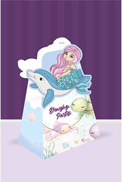 neşeli günlerim Deniz Kızı Teması Piramit Kutu - Mini Hediyelik ( Anahtarlık,...