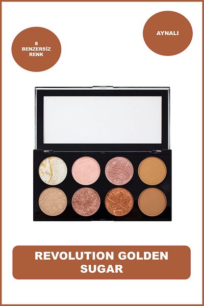 Revolution Ultra Golden Sugar 8-Piece Pink Blush Palette