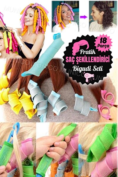 Gaggani 18 Parça Saç Yapma Aparatı Sihirli Kıvırcıklaştırıcılar Spiral Buklel...