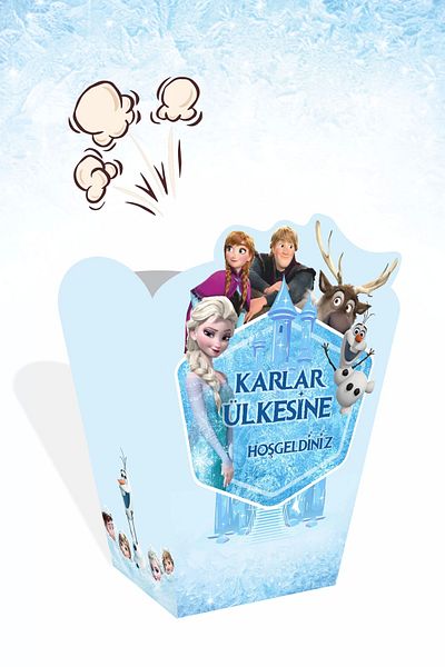 neşeli günlerim Frozen Frozen Popcorn for Birthday - Box of 8