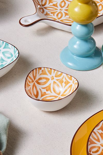 Karaca Yellow 10 cm Triangle Snack Bowl Jofy Shoes