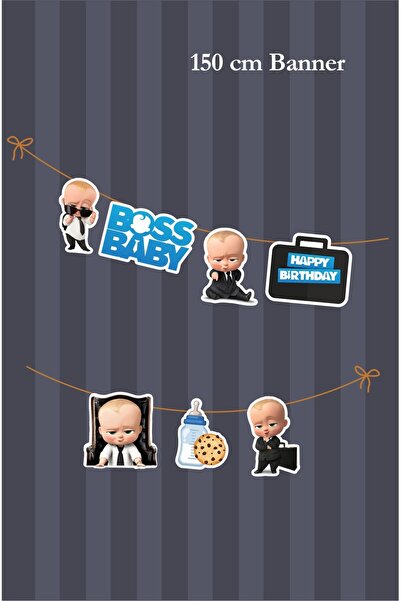 Markasız ucuz Patron Bebek Temalı Büyük Banner *kalın Kağıt 150cm
