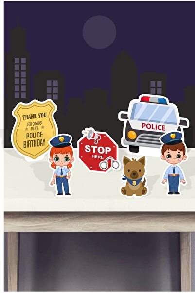 neşeli günlerim Комплект плотове за маса с полицейска тематика - хартия