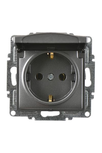 Günsan Visage Smoked Lid Grounded Socket Mechanism