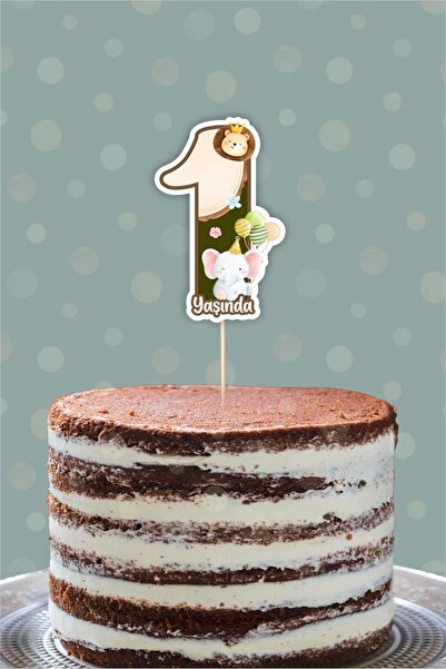 neşeli günlerim Tema petrecerii Safari 1 an (un) Ornament pentru tort *Hârtie...