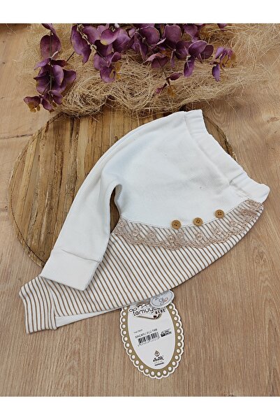 Tomuycuk 100% Cotton Baby Girl/Child 3-Piece Set - Squirrel Embroidered & Hat Set