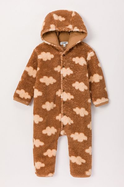 Woody Cloud Printed Lamb Feather Velsoft Jumpsuit - 943