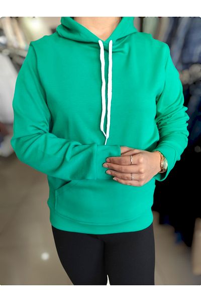 Sublime Butik Φούτερ διπλής όψης Unisex κανονική πράσινη εποχιακή κουκούλα