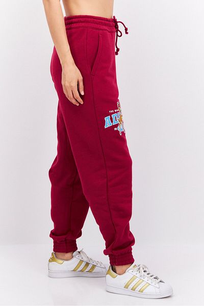 adidas Women Loose Fit Training Sweat Pants, Dark Pink