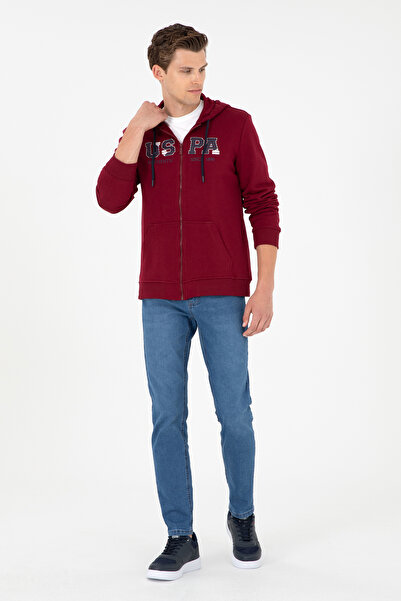 U.S. Polo Assn. Erkek Bordo Örme Hırka 50277970-VR014