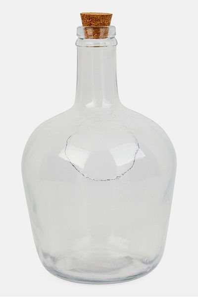 Muy Mucho Decorative Glass Vase, Transparent