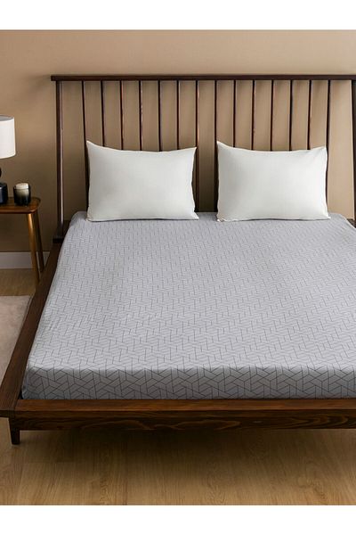 LC Waikiki LCW ملاءة سرير مطاطية مزدوجة منقوشة 160x200x30